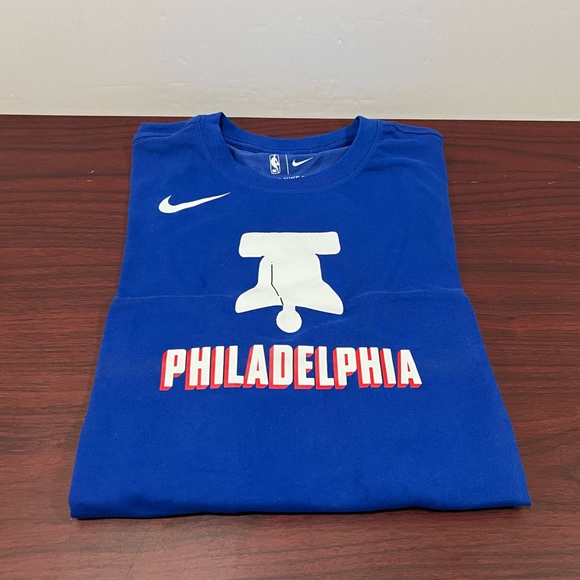 Nike, The Nike Tee, Philadelphia 76ers, Blue & White - Picture 2 of 9